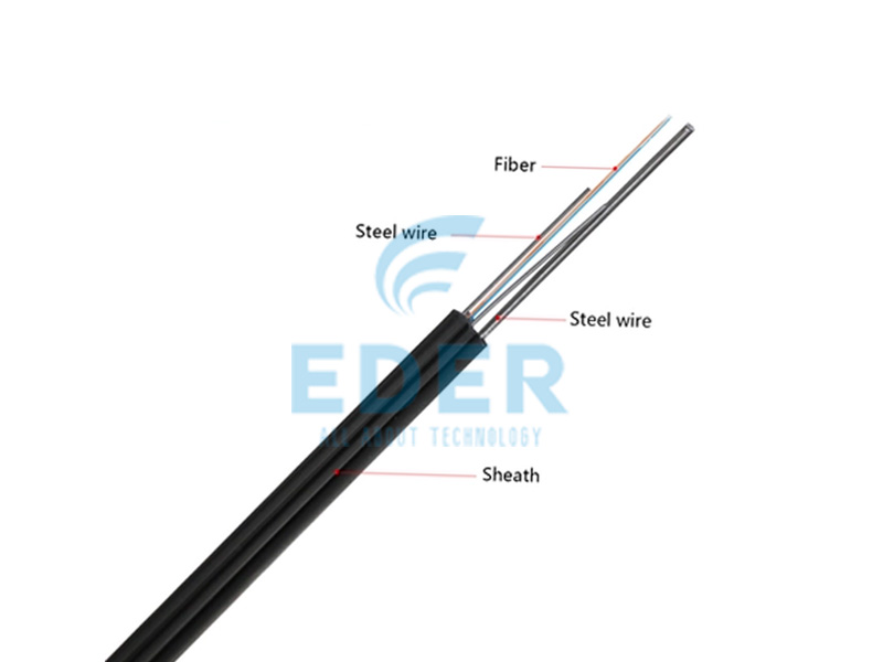 FTTH Outdoor 4 Core G657A1 G657A2 Gjyxch Flat Drop Fiber Cable Self Supported