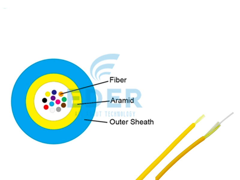 Indoor Mini Fiber Cable 3.0MM Optical Cable With Round OFNP Jacket