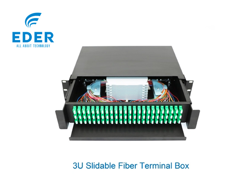LC Type 2U Fiber Optical Patch Panel With Cold Rolled Steel Box